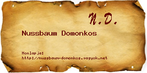 Nussbaum Domonkos névjegykártya