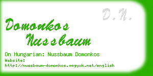 domonkos nussbaum business card
